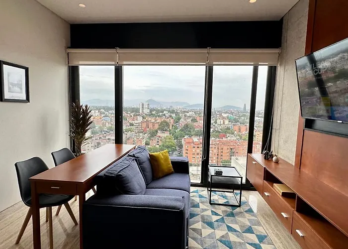 Loft Con Increible Vista Zona Polanco Condesa - Gym Y Business Center Apartment